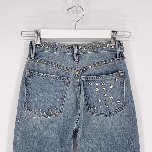 GRLFRND Karolina Studded High-Rise Skinny Jeans Lennon Wash Women’s Size 23 - Picture 7 of 8